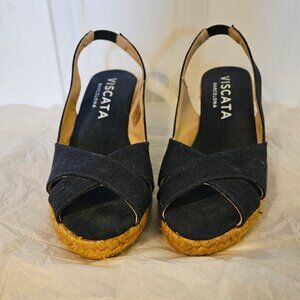 Viscata Navy Wedge Espadrilles 37